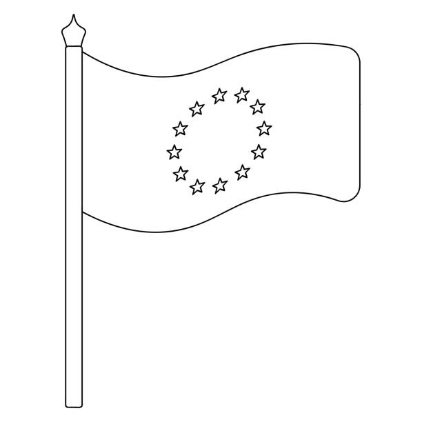 European Union flag coloring page
